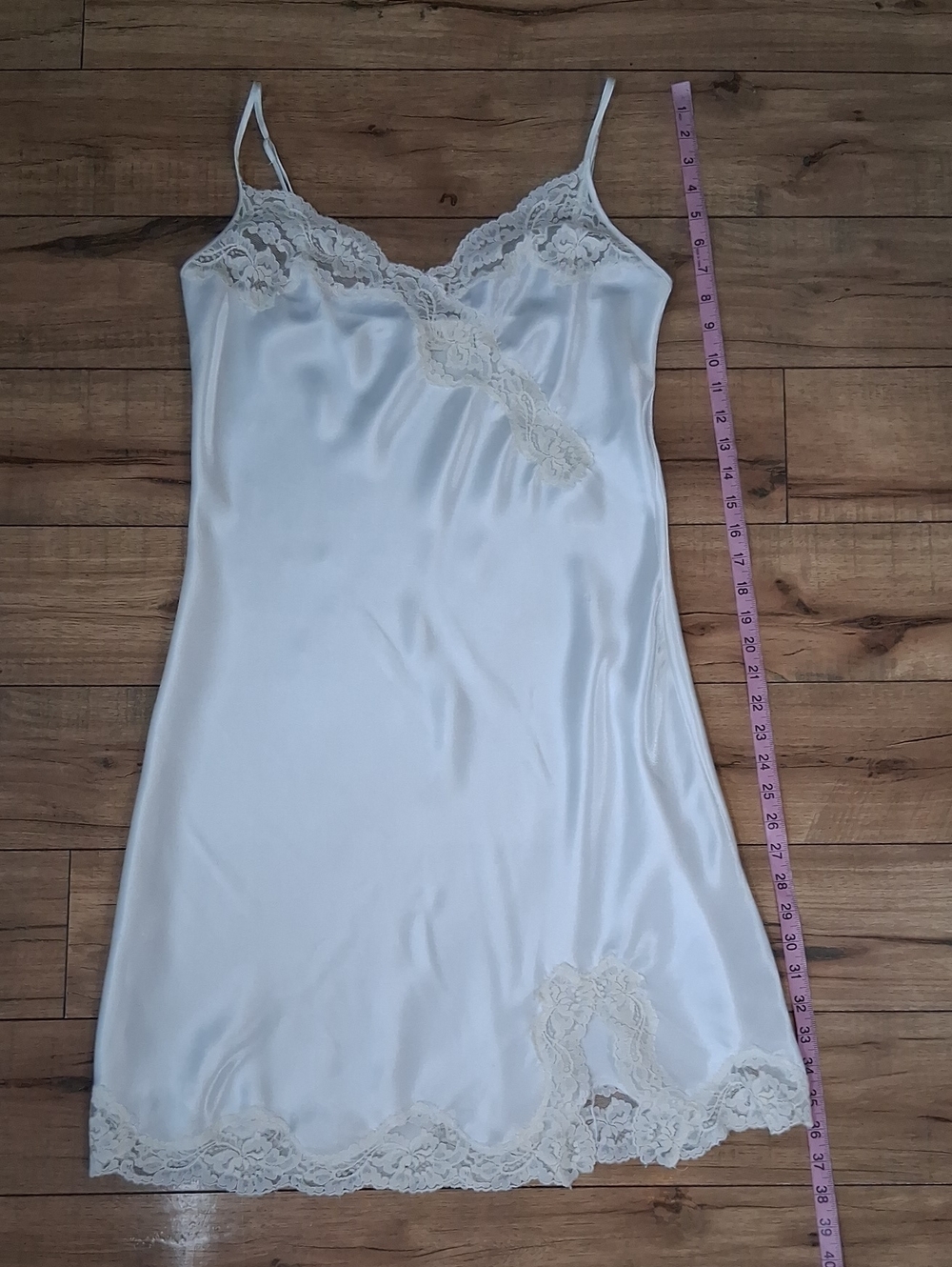 Victoria's Secret White Floral Lace Trim Slip Mini Dress Women's Lingerie Large - Picture 8 of 16